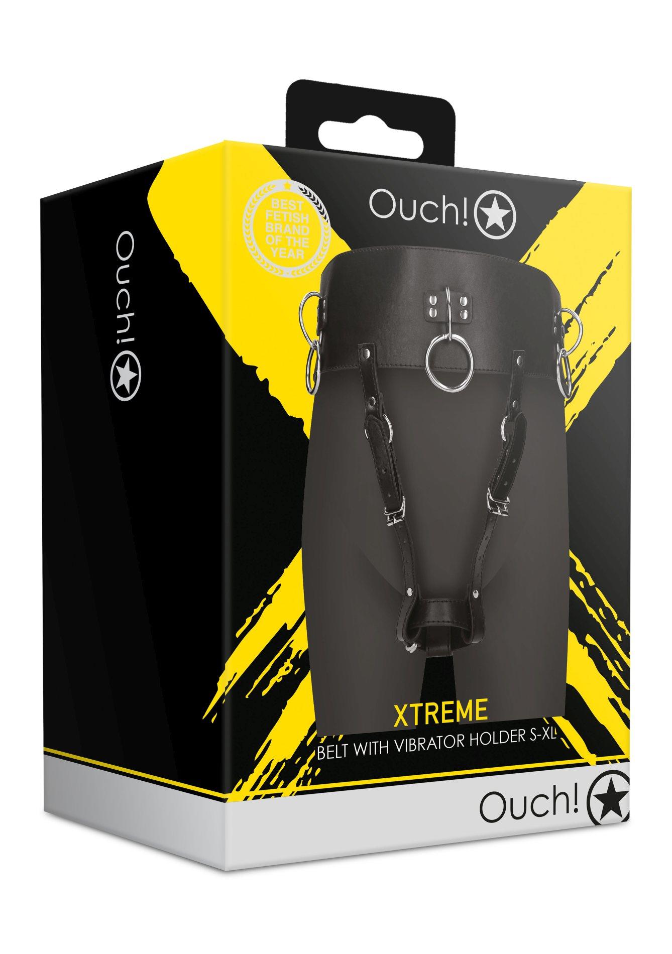 Belt With Vibrator Holder - Black