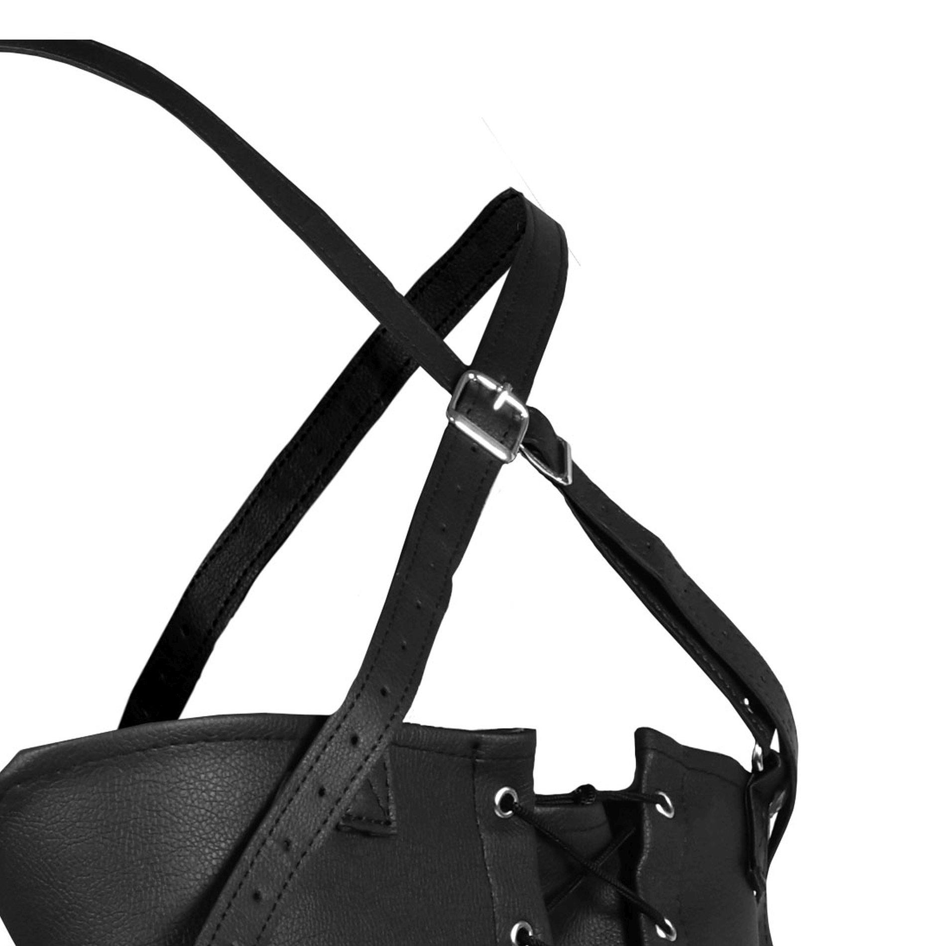 lace-up full sleeve arm restraint - black