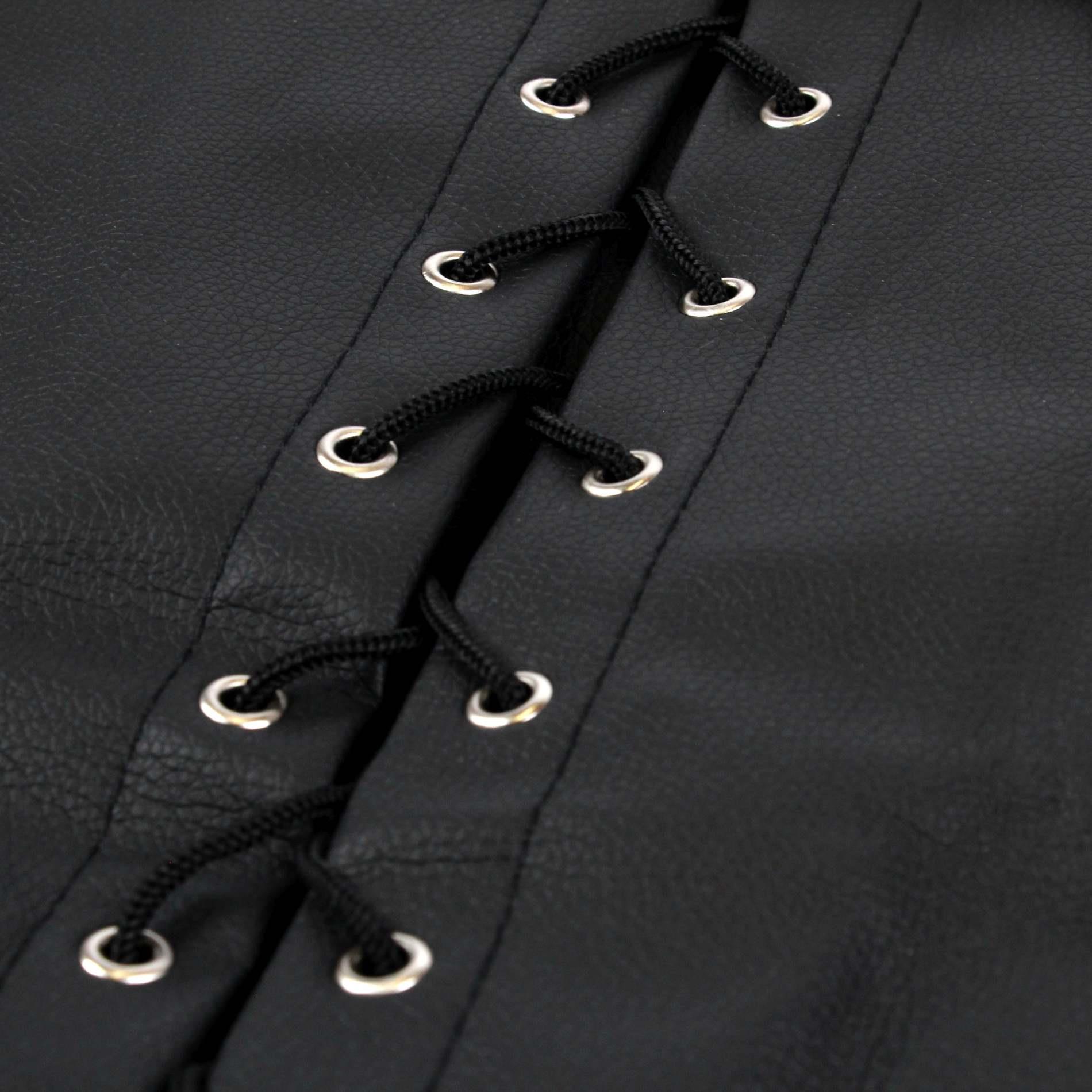 lace-up full sleeve arm restraint - black