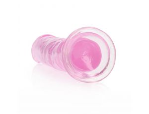 Dildo realistyczne RealRock przezroczyste z przyssawką 18 cm