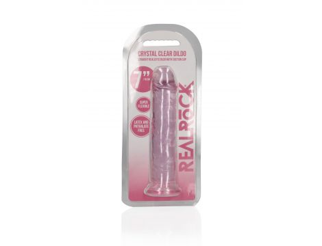 Dildo realistyczne RealRock przezroczyste z przyssawką 18 cm - 3