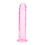 Dildo realistyczne RealRock przezroczyste z przyssawką 18 cm - 5