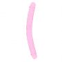 Dildo podwójne RealRock przezroczyste 34 cm - 2