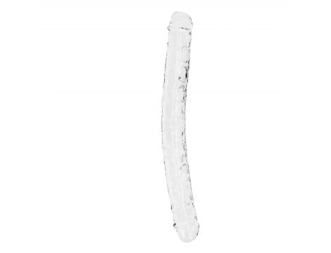 Dildo podwójne RealRock Crystal Clear realistyczne 34 cm