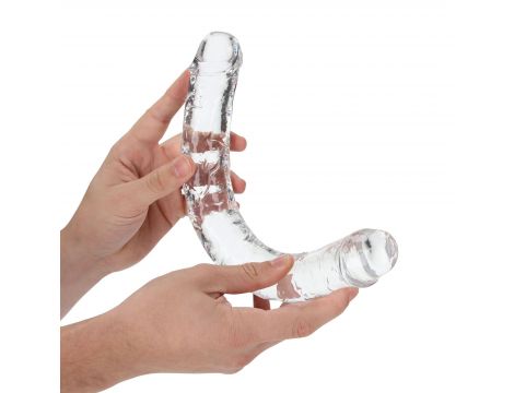 Dildo podwójne RealRock Crystal Clear realistyczne 34 cm - 3