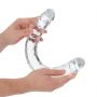 Podwójne dildo RealRock realistyczne przezroczyste 45 cm - 5