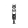 Bodystocking Obsessive G139 czarny geometryczny S/M/L - 6