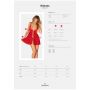 Koronkowy babydoll i stringi Obsessive czerwony M/L - 6