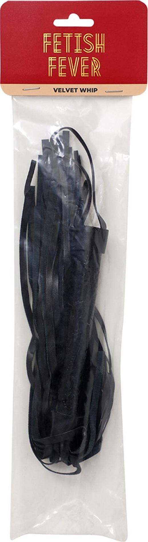fetish fever - velvet whip - black