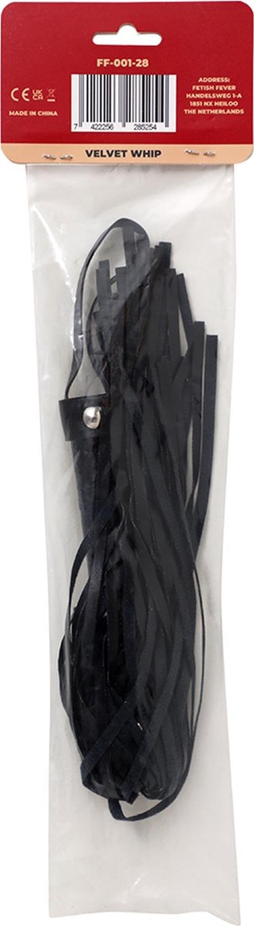 fetish fever - velvet whip - black