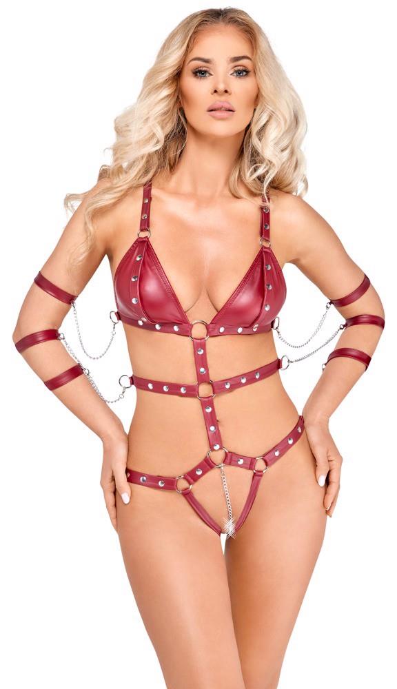 bad kitty strap body red l