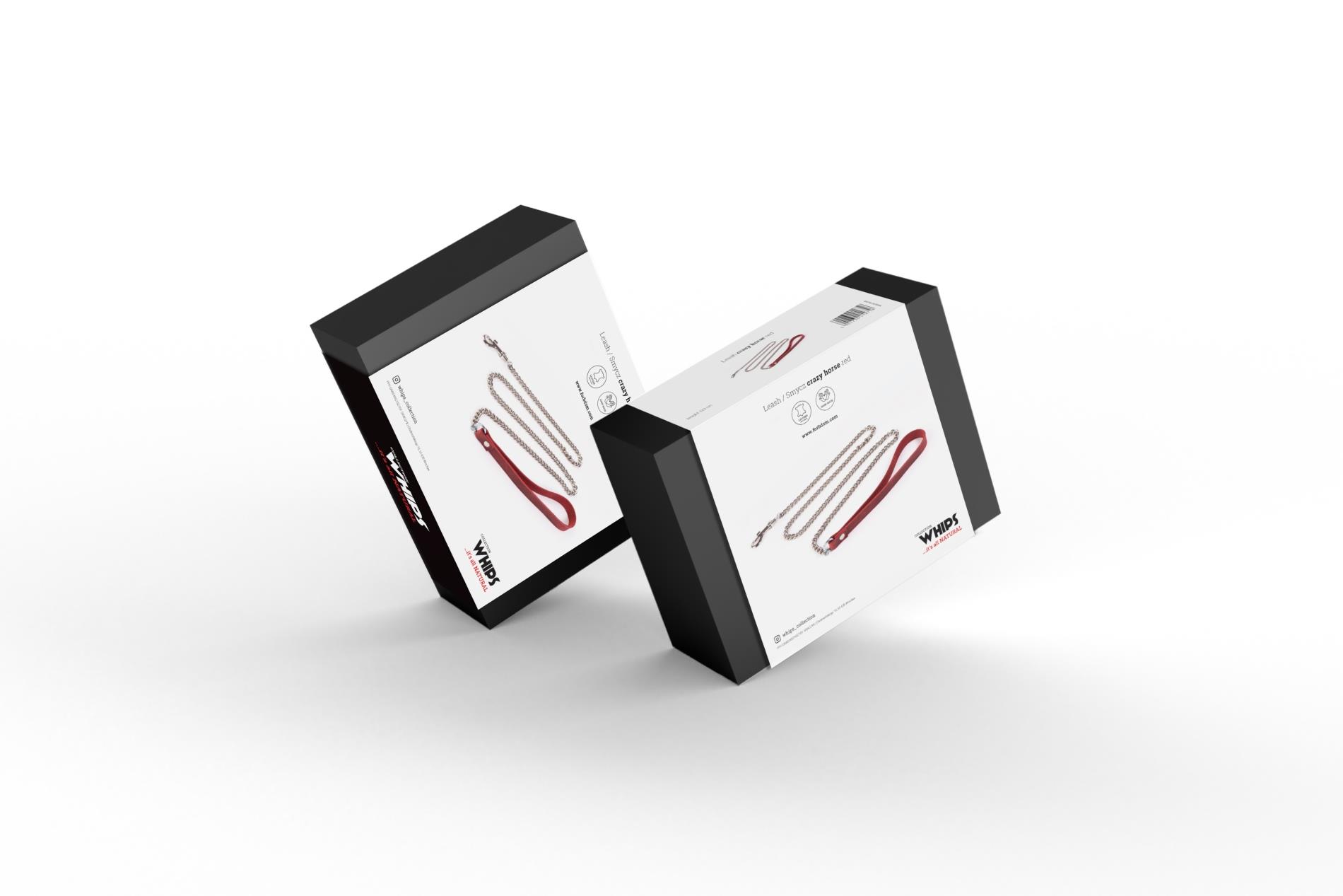 smycz- leash crazy horse red