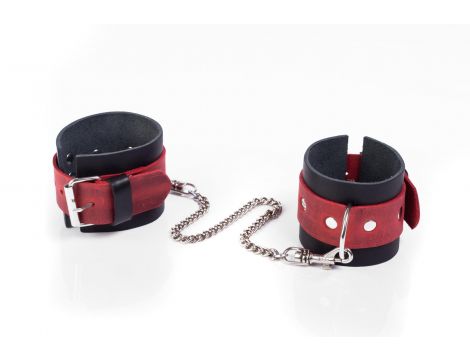 Kajdanki Crazy Horse Whips Collection czerwone małe