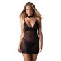Koszulka i stringi Obsessive Donarella czarny XL/2XL z chokerem - 2
