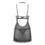 Koszulka i stringi Obsessive Donarella czarny XL/2XL z chokerem - 6