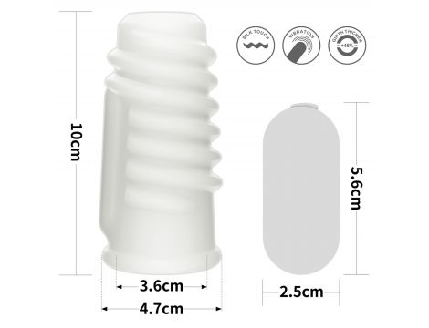 Pierścień wibrujący Spiral Knights Ring Lovetoy biały - 3