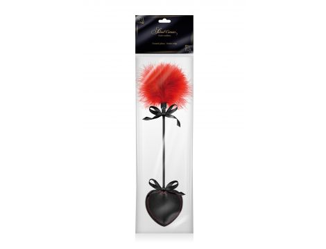 Pejcz czerwono-czarny Sweet Caress z sercem - 2
