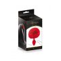 Korek analny Sweet Caress czerwony z pomponem - 3