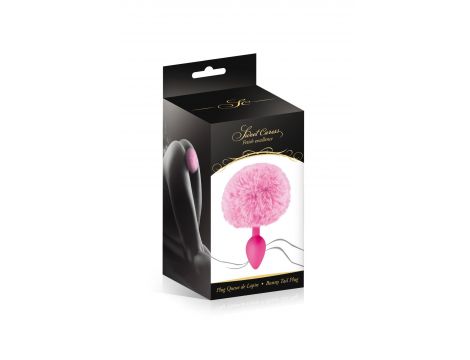 Korek analny Sweet Caress różowy z pomponem - 2