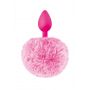 Korek analny Sweet Caress różowy z pomponem - 2