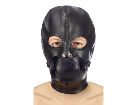 Maska BDSM z odkrytymi oczami Fetish Tentation spandeks 32cm
