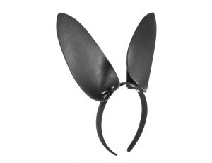 Opaska z uszami króliczymi Fetish Tentation imitacja skóry 19 cm