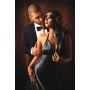 Opaski satynowe Sweet Caress czarne 160 cm Just For You - 2
