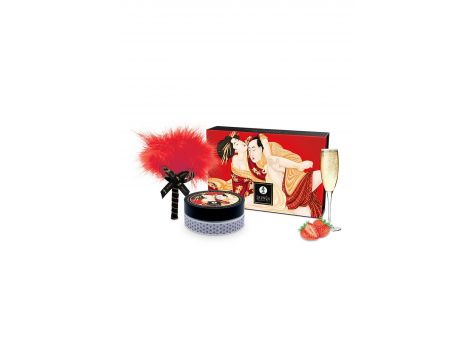 Puder do masażu Shunga truskawkowe wino musujące - 2