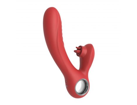 Wibrator punktu G z lizaniem Rouge Velvet silikonowy USB 10 funkcji