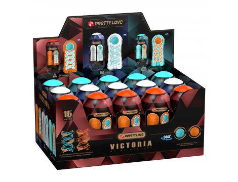 Wirujący masturbator Pretty Love Victoria transparentny TPR - 3