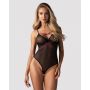 Body erotyczne Novenes Obsessive czarne z cyrkoniami XL 2XL - 5