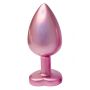 Korek analny aluminiowy Gleaming Love różowy z serduszkiem duży - 4