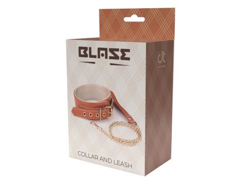 Obroża z łańcuchem Blaze Elite Dream Toys cognac