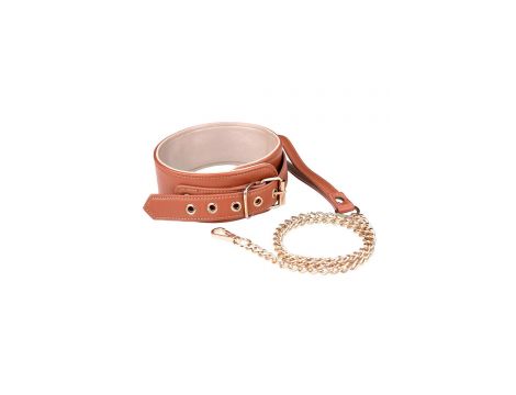 Obroża z łańcuchem Blaze Elite Dream Toys cognac - 2