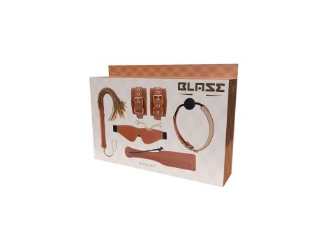 Zestaw BDSM Blaze Elite Dream Toys cognac ze skóry wegańskiej - 3