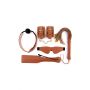 Zestaw BDSM Blaze Elite Dream Toys cognac ze skóry wegańskiej - 3