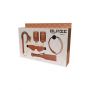 Zestaw BDSM Blaze Elite Dream Toys cognac ze skóry wegańskiej - 4