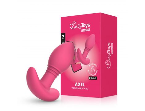 Wibrujący korek analny EasyConnect Axel różowy sterowany aplikacją - 12