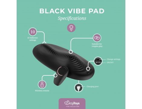 Nakładka wibracyjna Vibe Pad EasyToys czarny z pilotem USB - 6
