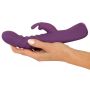 Wibrator króliczek Javida z pchnięciem silikonowy 24 cm USB - 9