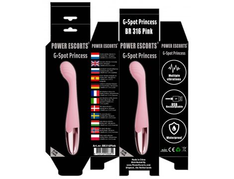 Wibrator punktu G Power Escorts silikonowy różowy 18 cm USB - 4