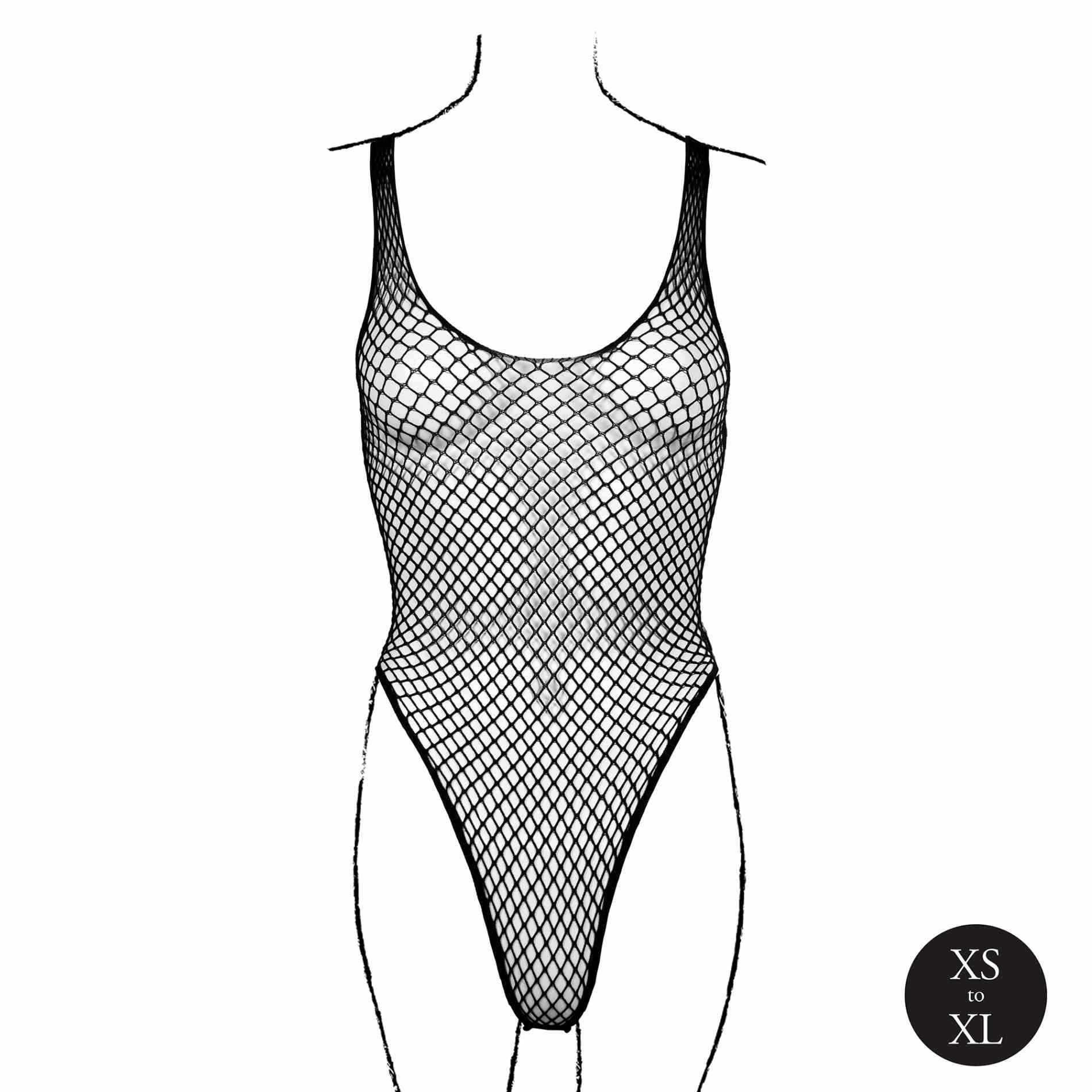 body with fishnet structure.