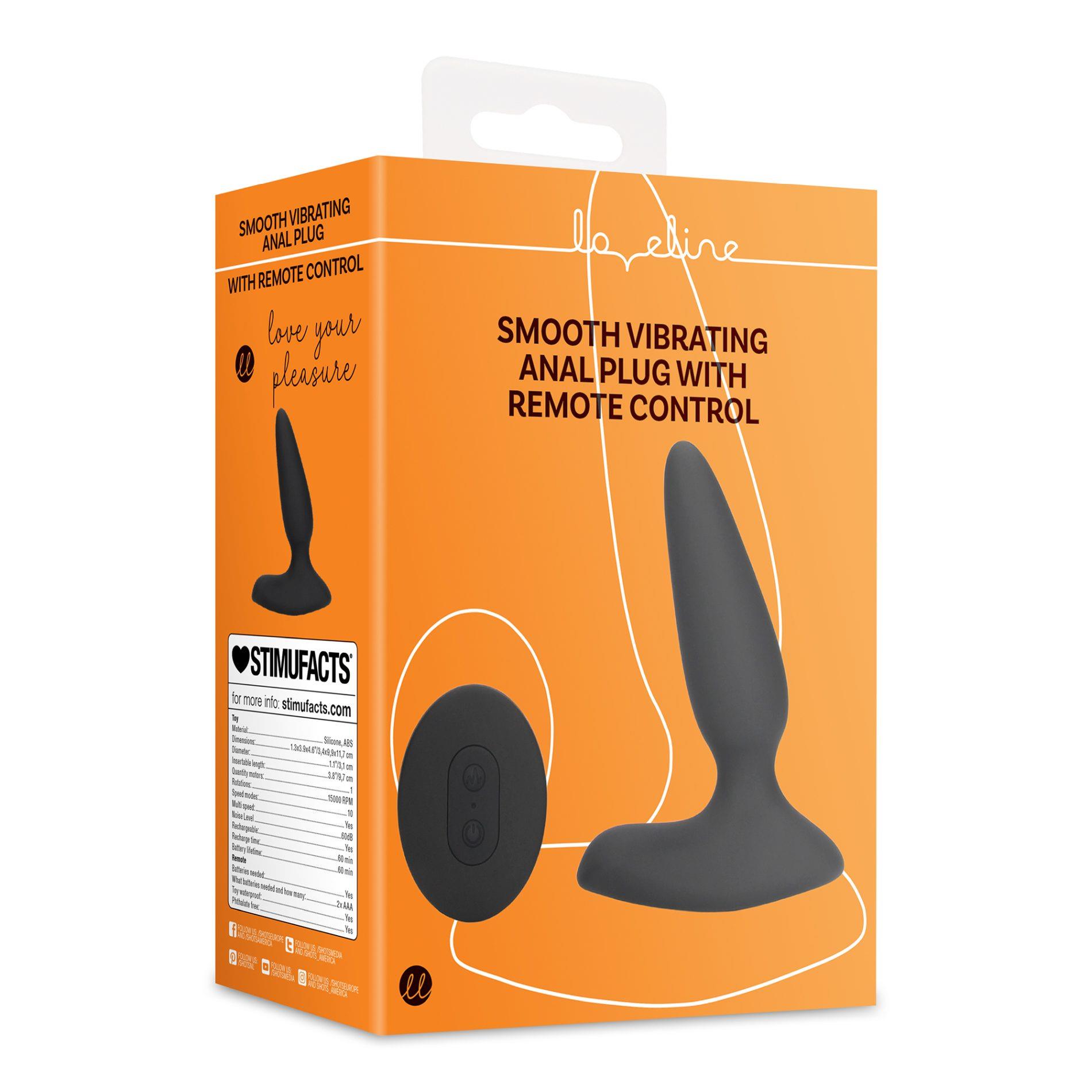 smooth vibrating anal plug with remote control