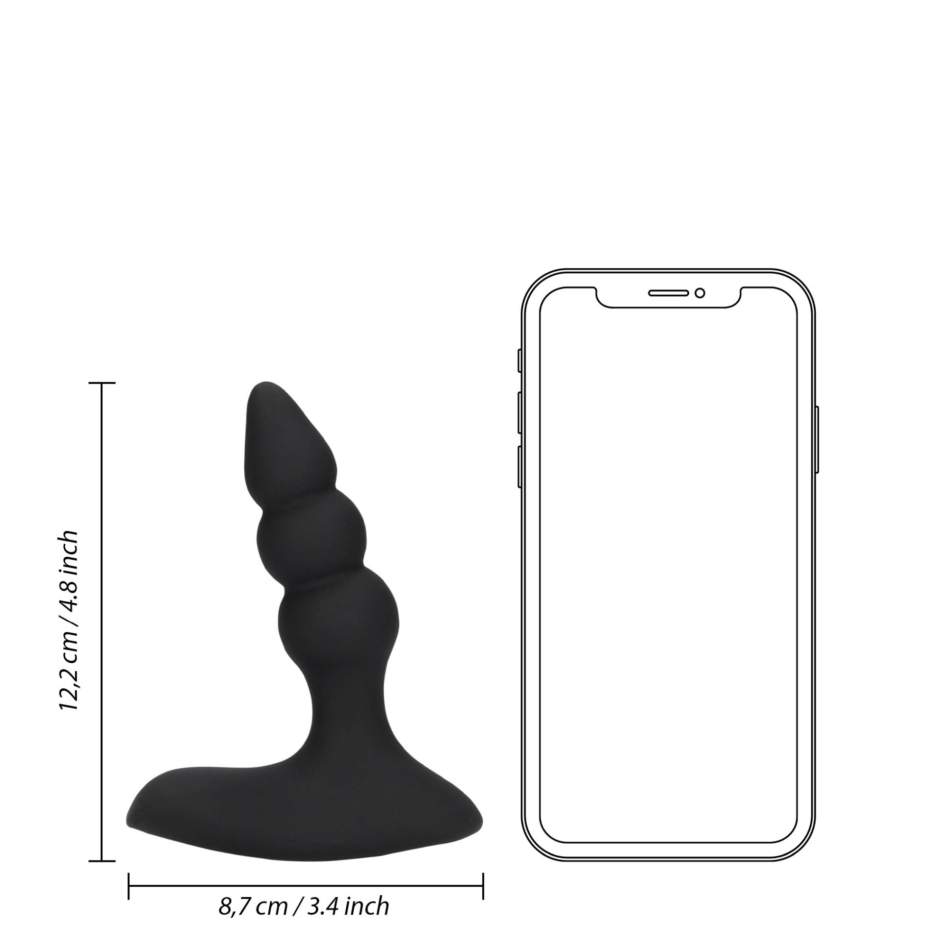 beaded vibrating anal plug with remote control