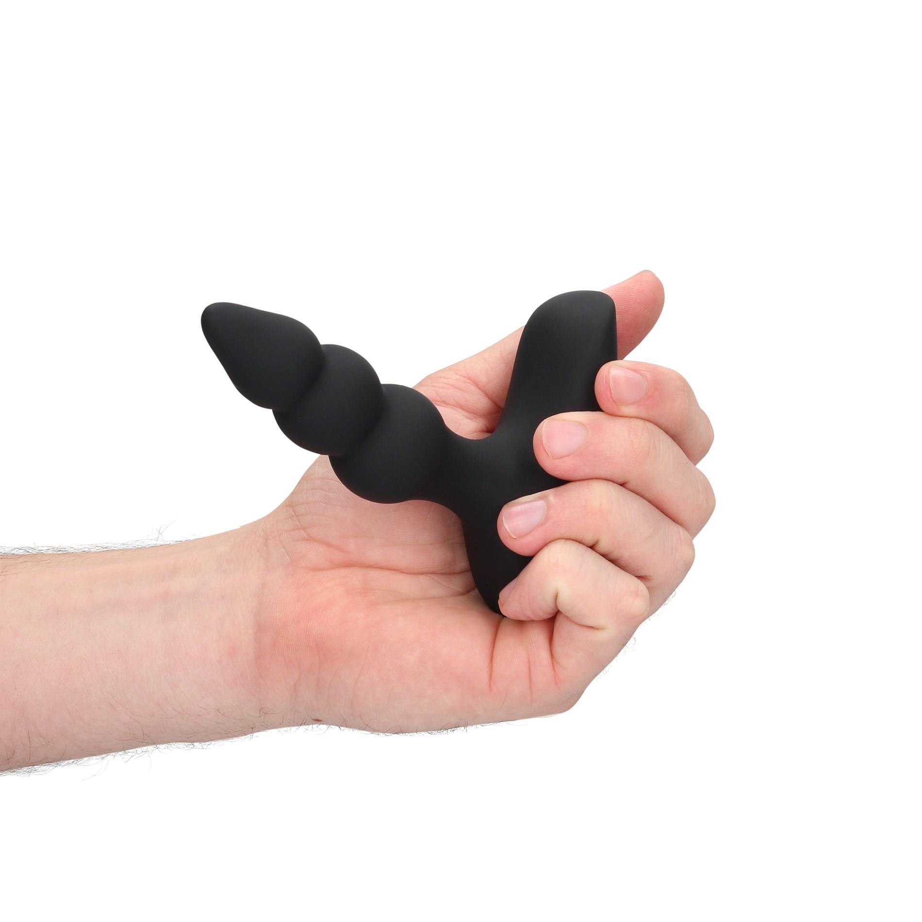 beaded vibrating anal plug with remote control
