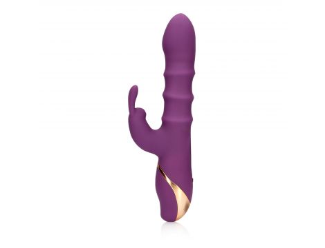 Wibrator króliczek Loveline 3 ruchome pierścienie silikonowy 10 funkcji - 6