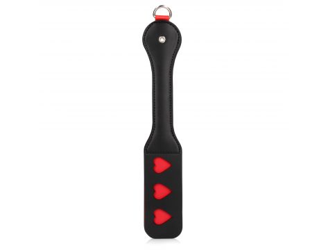Łopatka Hearts z metalowym korkiem analnym Ouch! PU - 5