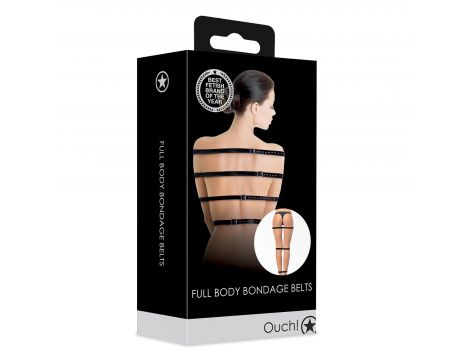 Pasy bondage na całe ciało Ouch! 7 regulowanych skóra PU - 2