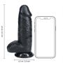 Dildo RealRock Extra Thick z moszną 8 cali PVC - 10