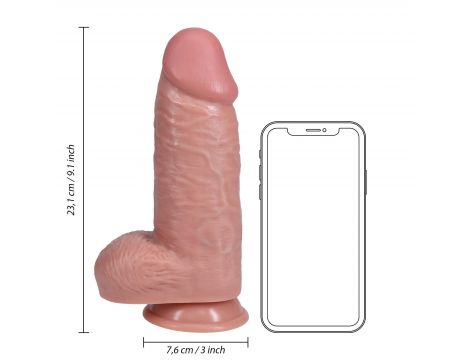 Dildo realistyczne RealRock extra grube z moszną 23 cm - 9